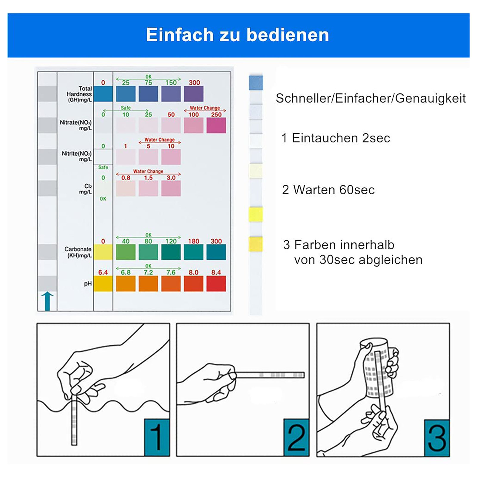 100 pz 6-in-1 Test di Qualità  - Ph Strip Test recensione e prezzo