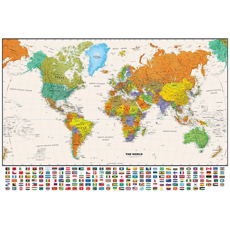 Mappa del mondo 100 * 70 cm Ed - Star Map Poster recensione e prezzo